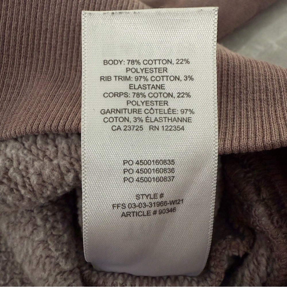 Women’s TNA Perfect Cozy Fleece Cropped Crew Neck Sweatshirt Size Medium - Picture 13 of 15